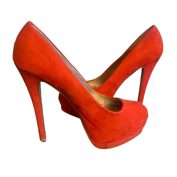 Charlotte Russe Burnt Orange Platform Heels - Picture 1 of 2